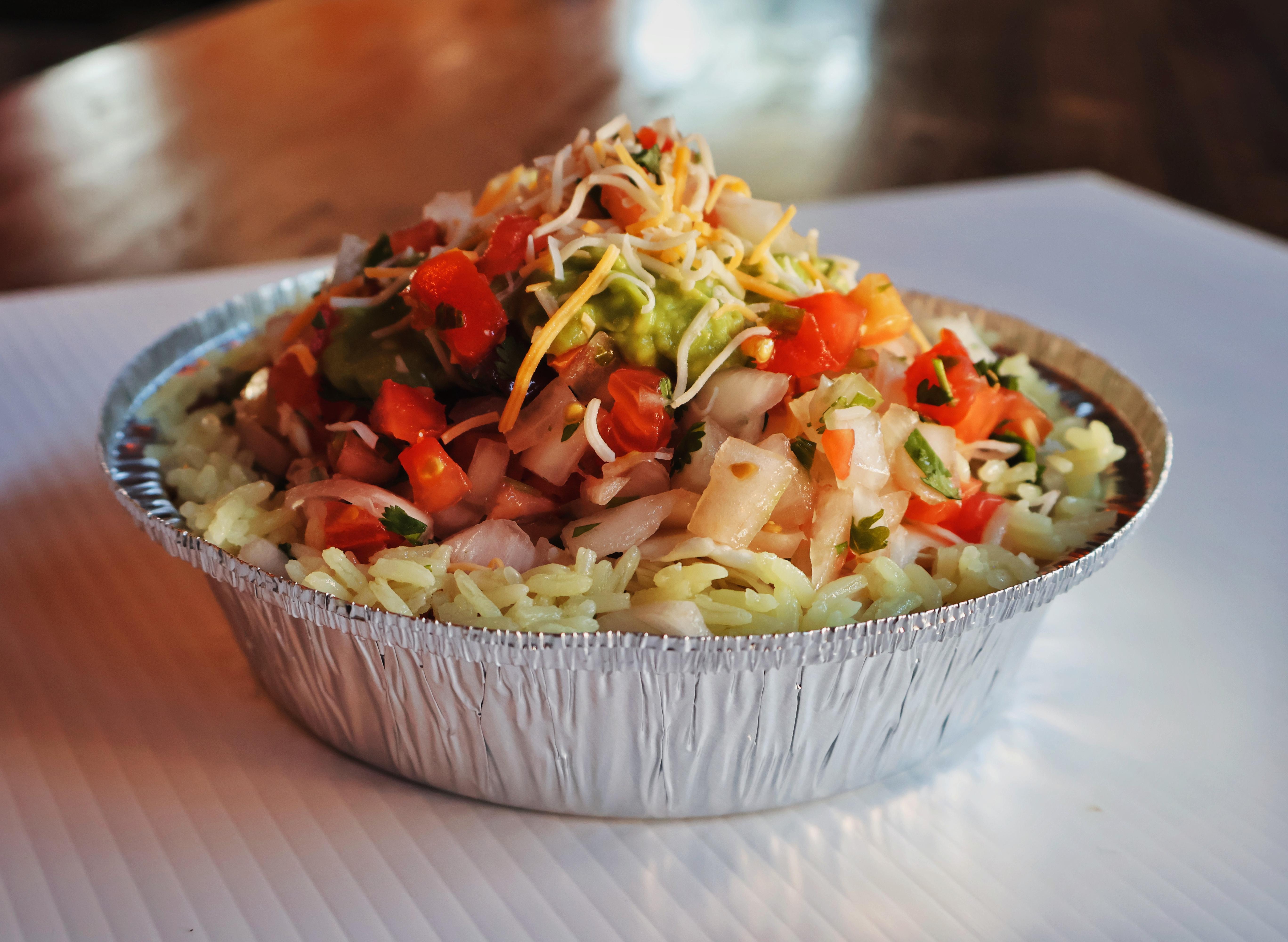 Fried Shrimp Rice Bowl.