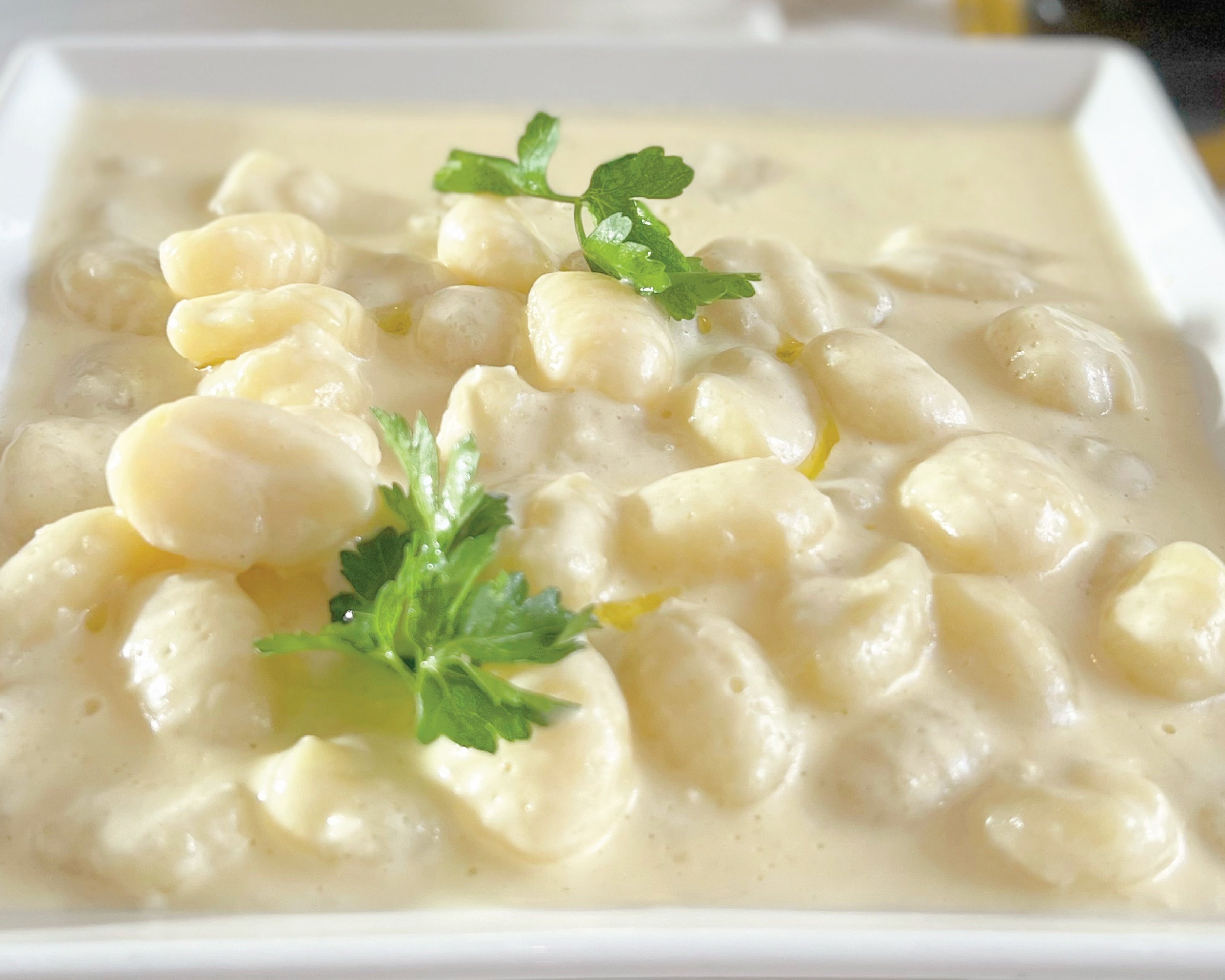 Vegan Gnocchi Alfredo.