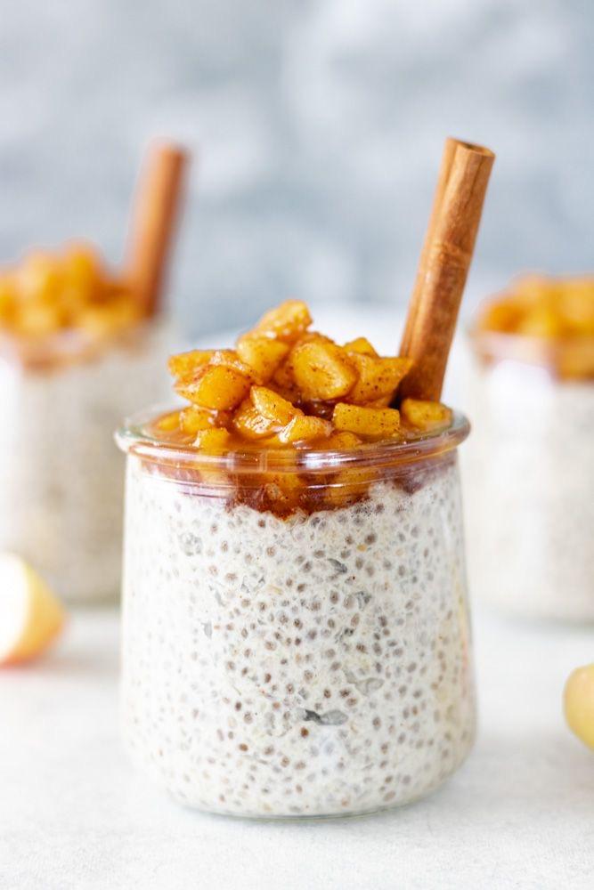 Apple Crumble Chia Pudding GF.