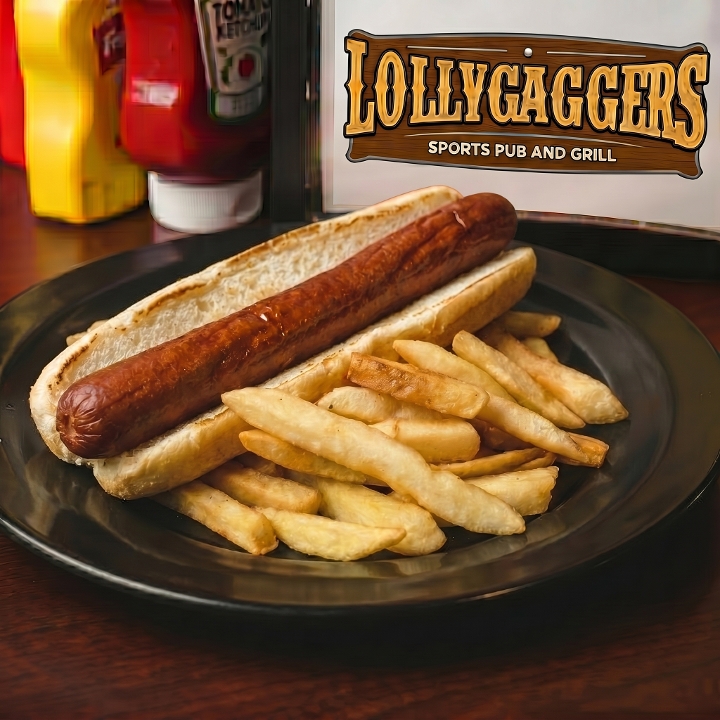 Footlong All Beef Hotdog.