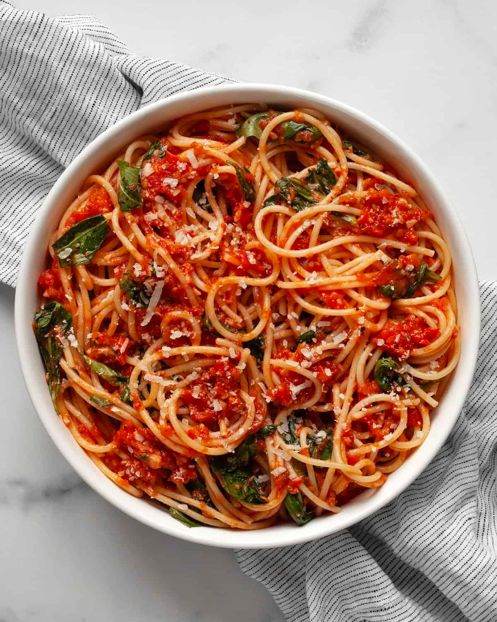 Tomato Basil Pasta.