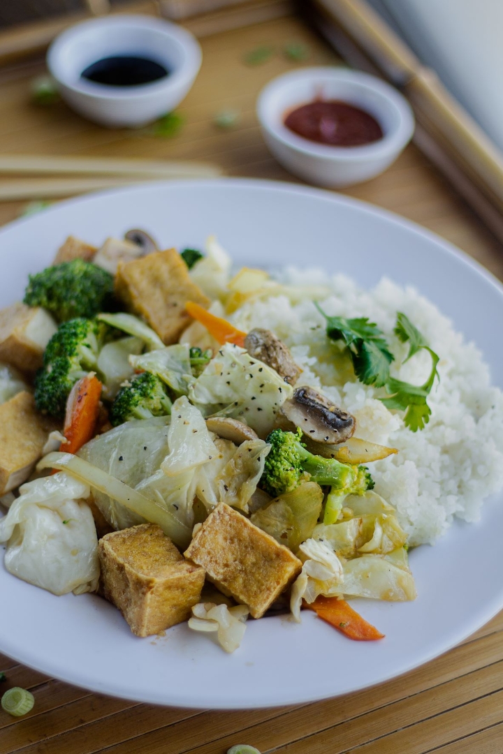 200 Vegetarian Pan Fried Tofu Mix.