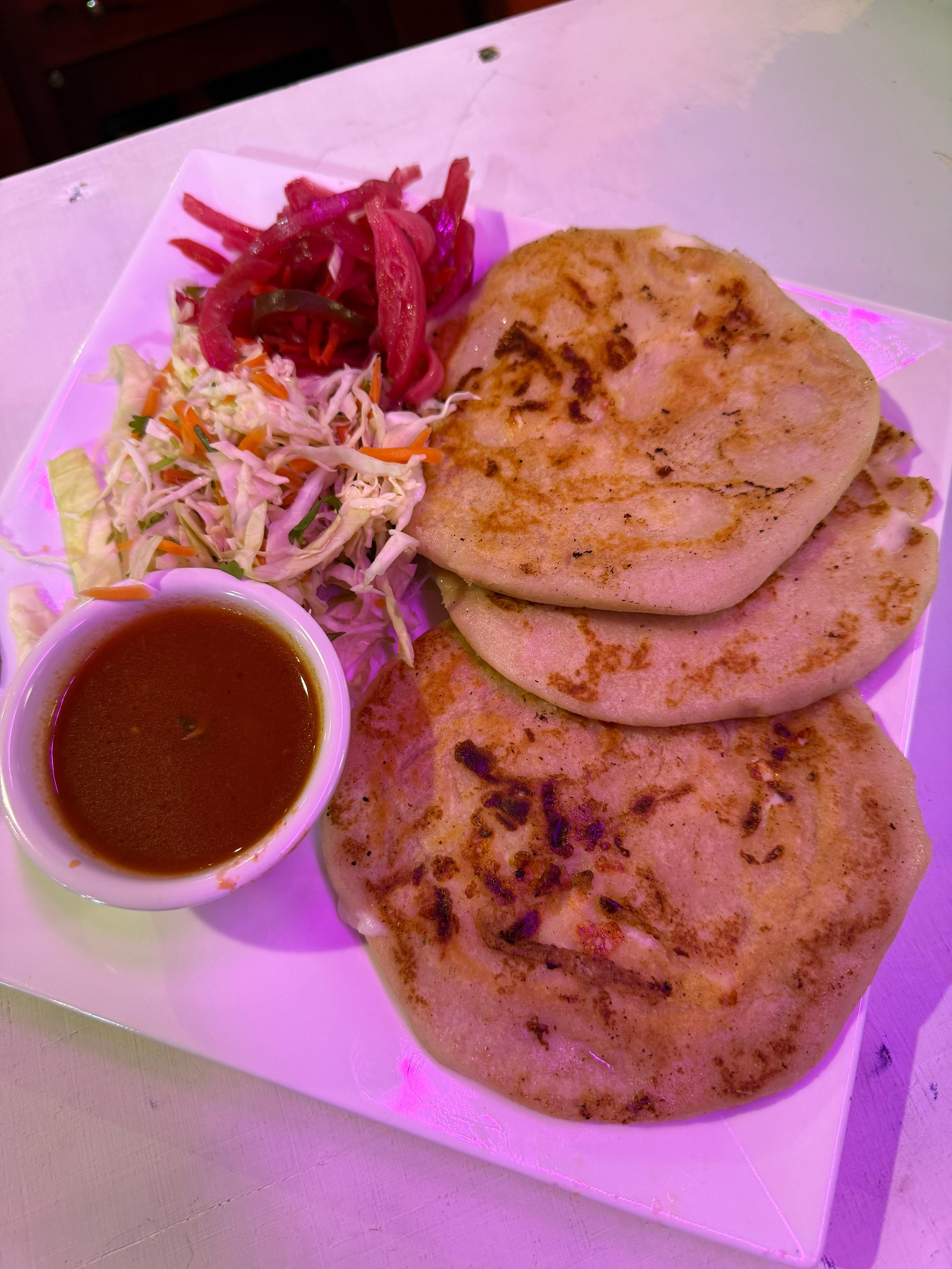 Pupusas Cheese and Beans.
