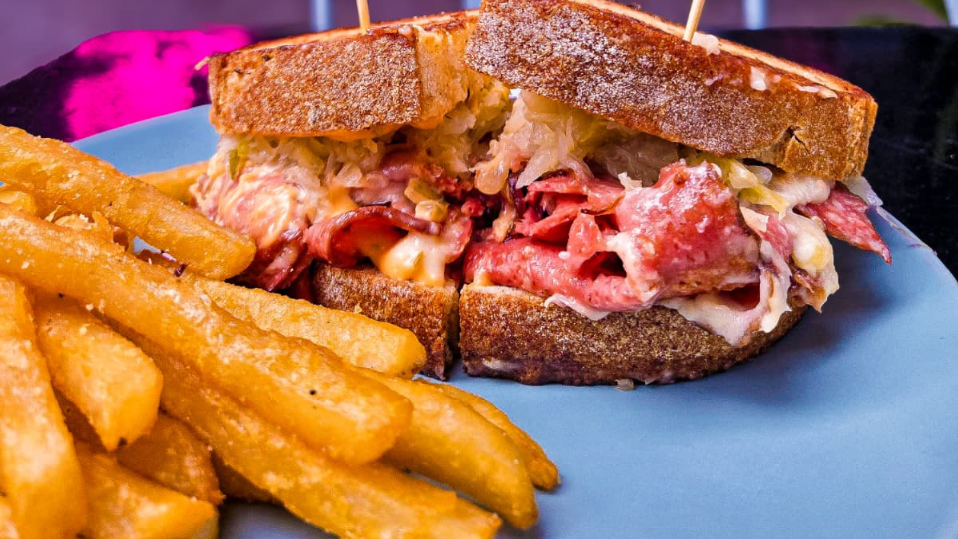 The REUBEN (Served w/ fries).