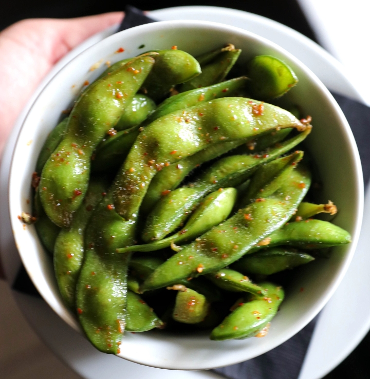 Wok Charred Edamame.