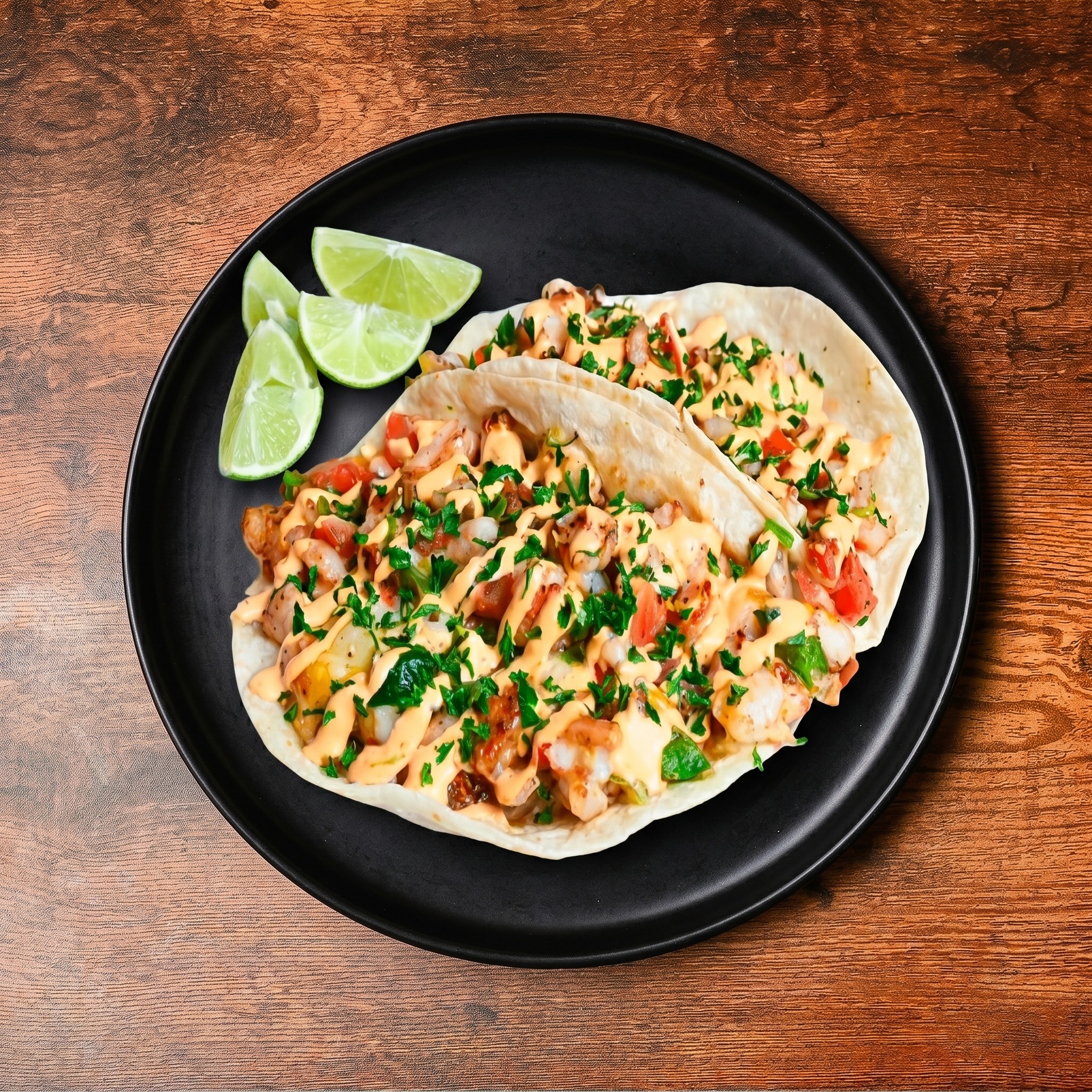 Shrimp Tacos Plate.