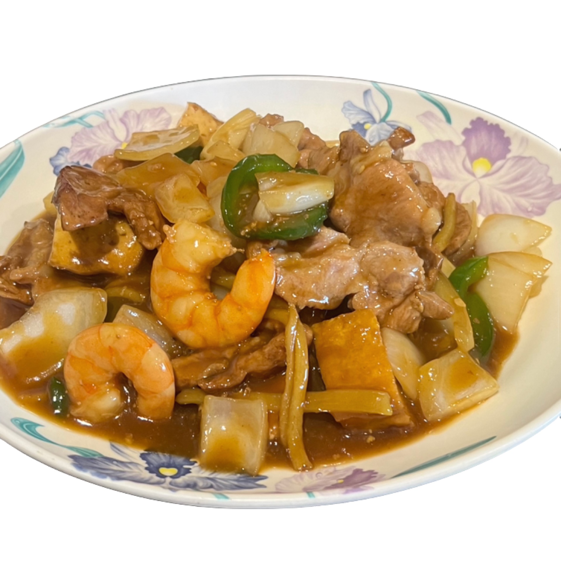 26. Shrimp pork and bean cake - tôm thịt kho đậu hủ.