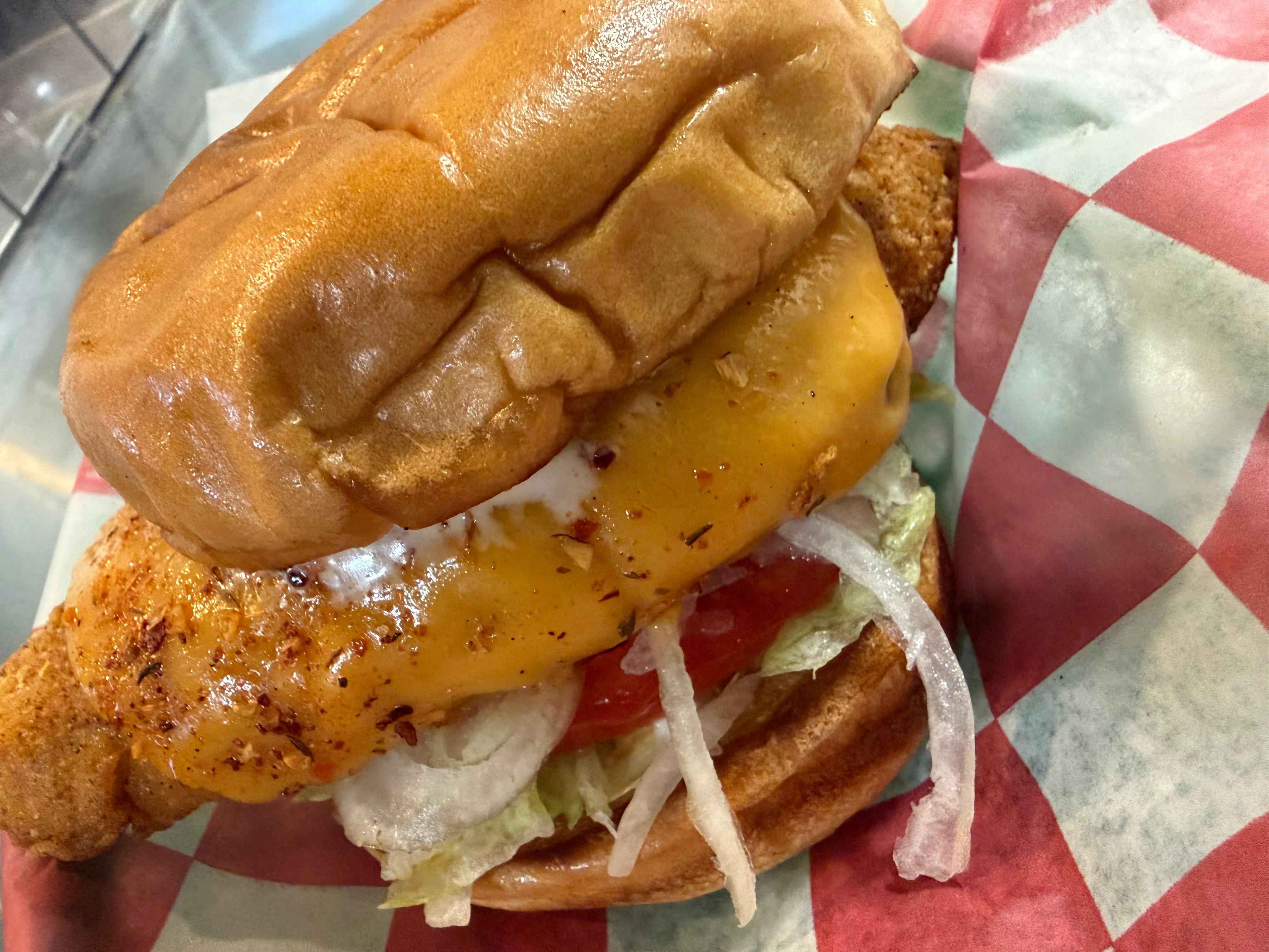 Aquarius Spicy Chick Sandwich.