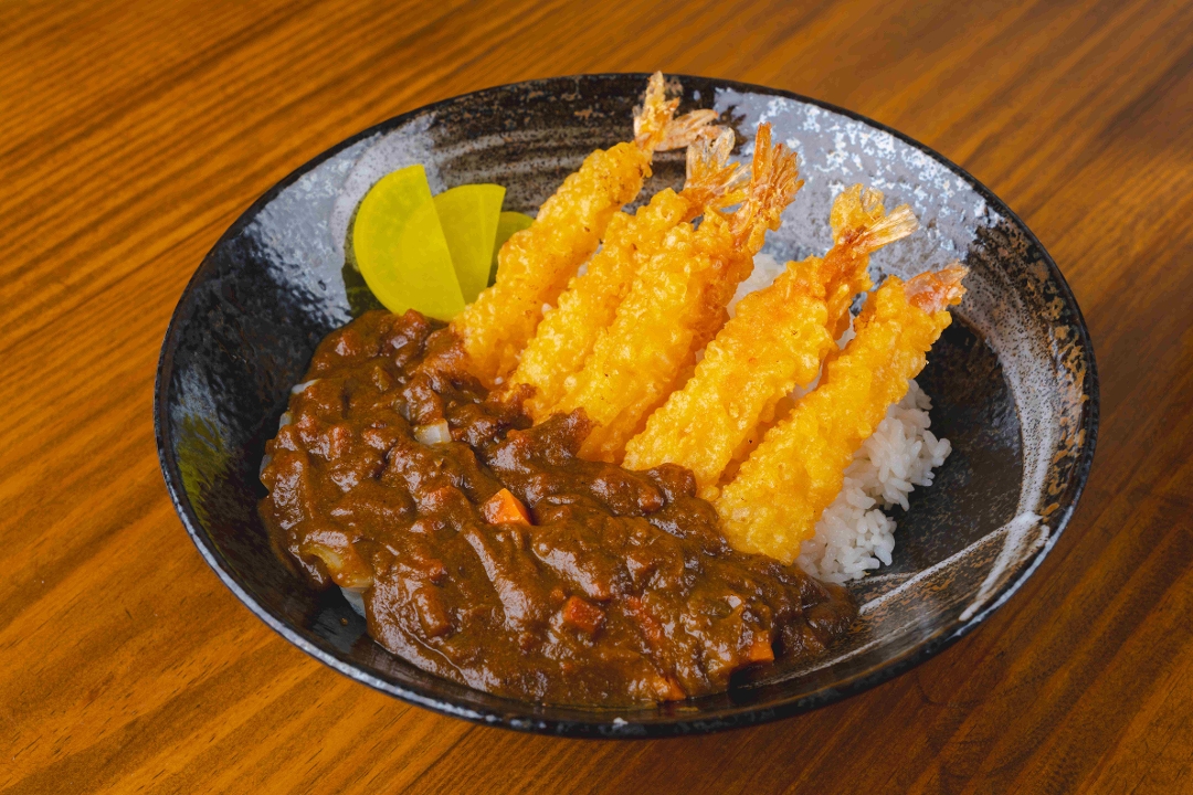 Shrimp Temp Curry Don (Chili logo in the front).