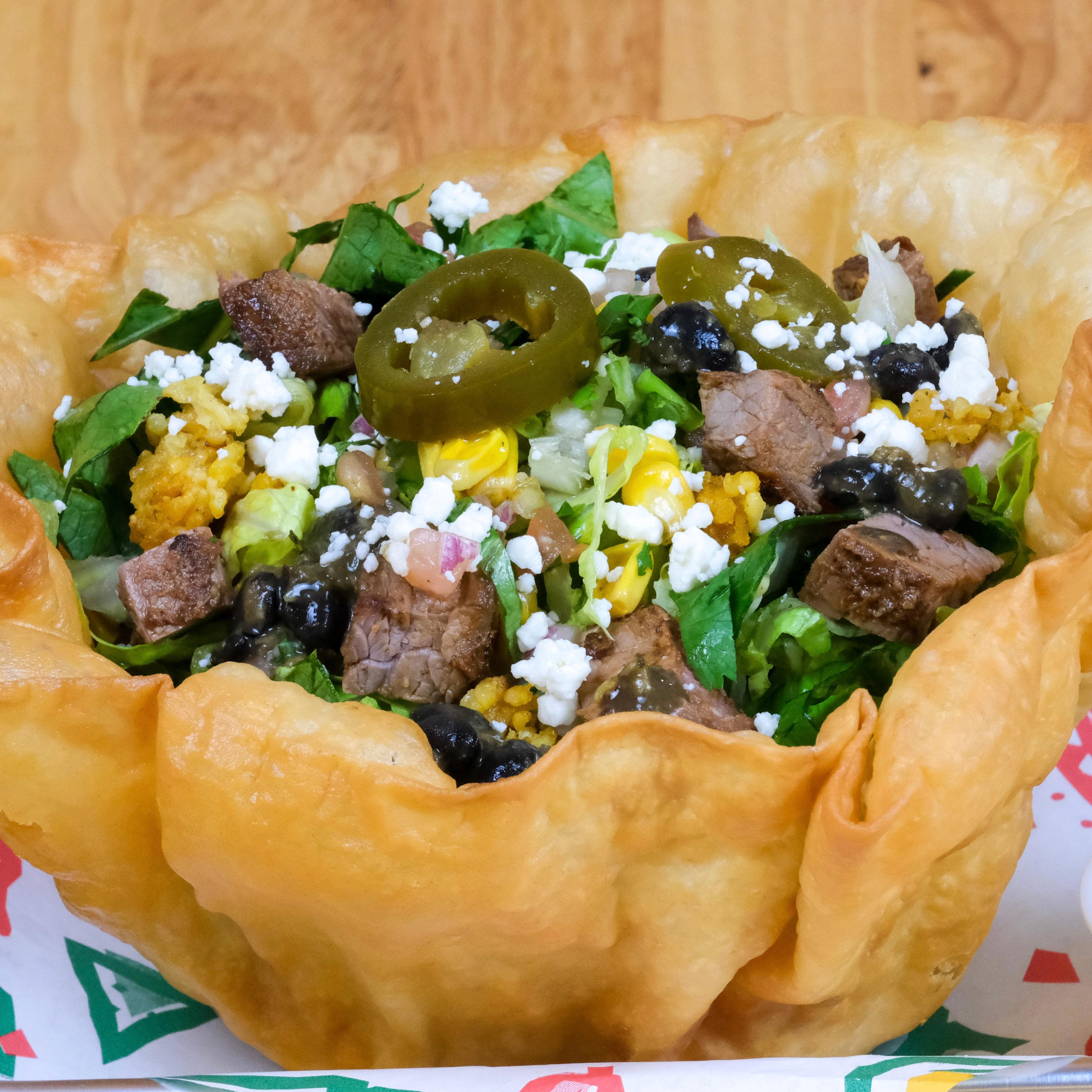 Steak Tostada Bowl (Carne Asada).