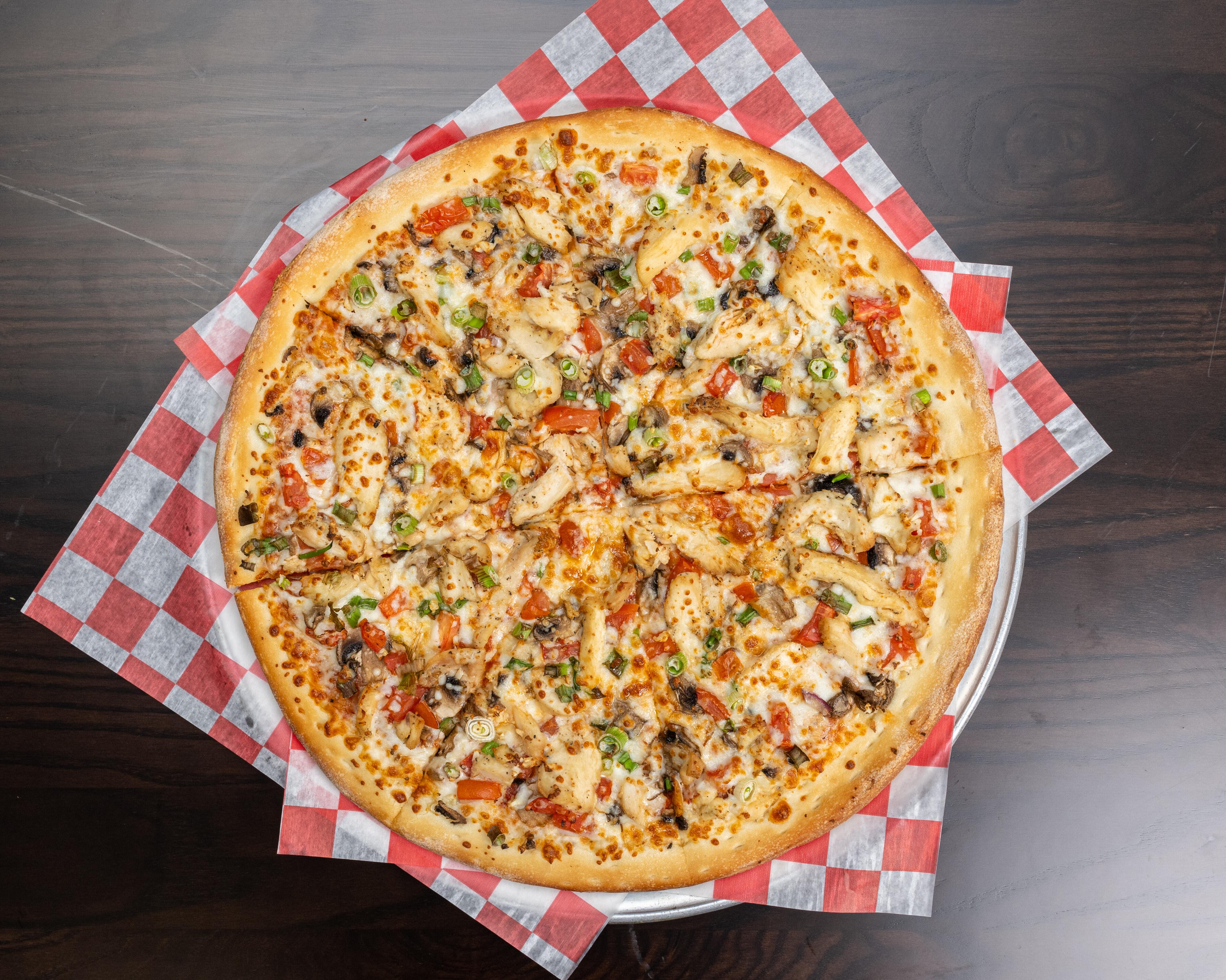 Mini 8" Garlex Chicken Pizza.