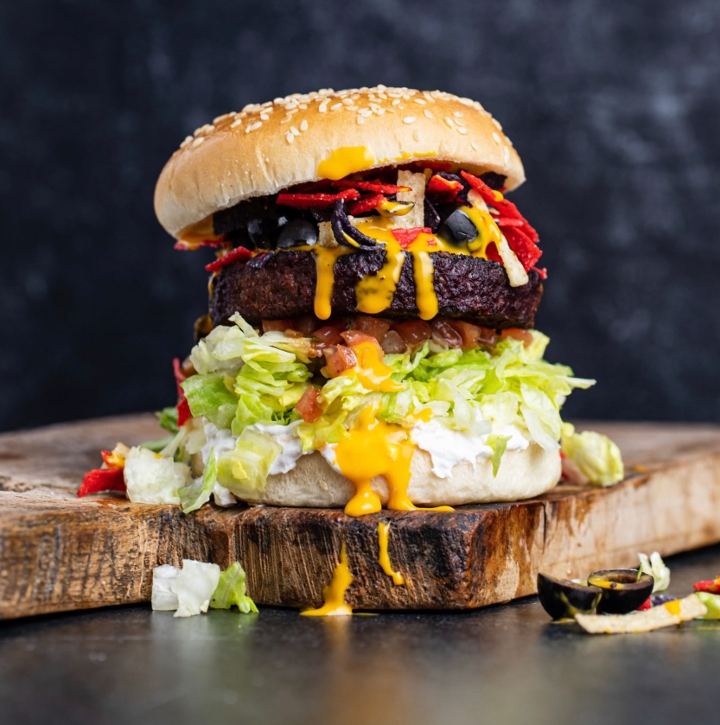 Nacho Burger. "Nacho Ordinary Burger!".