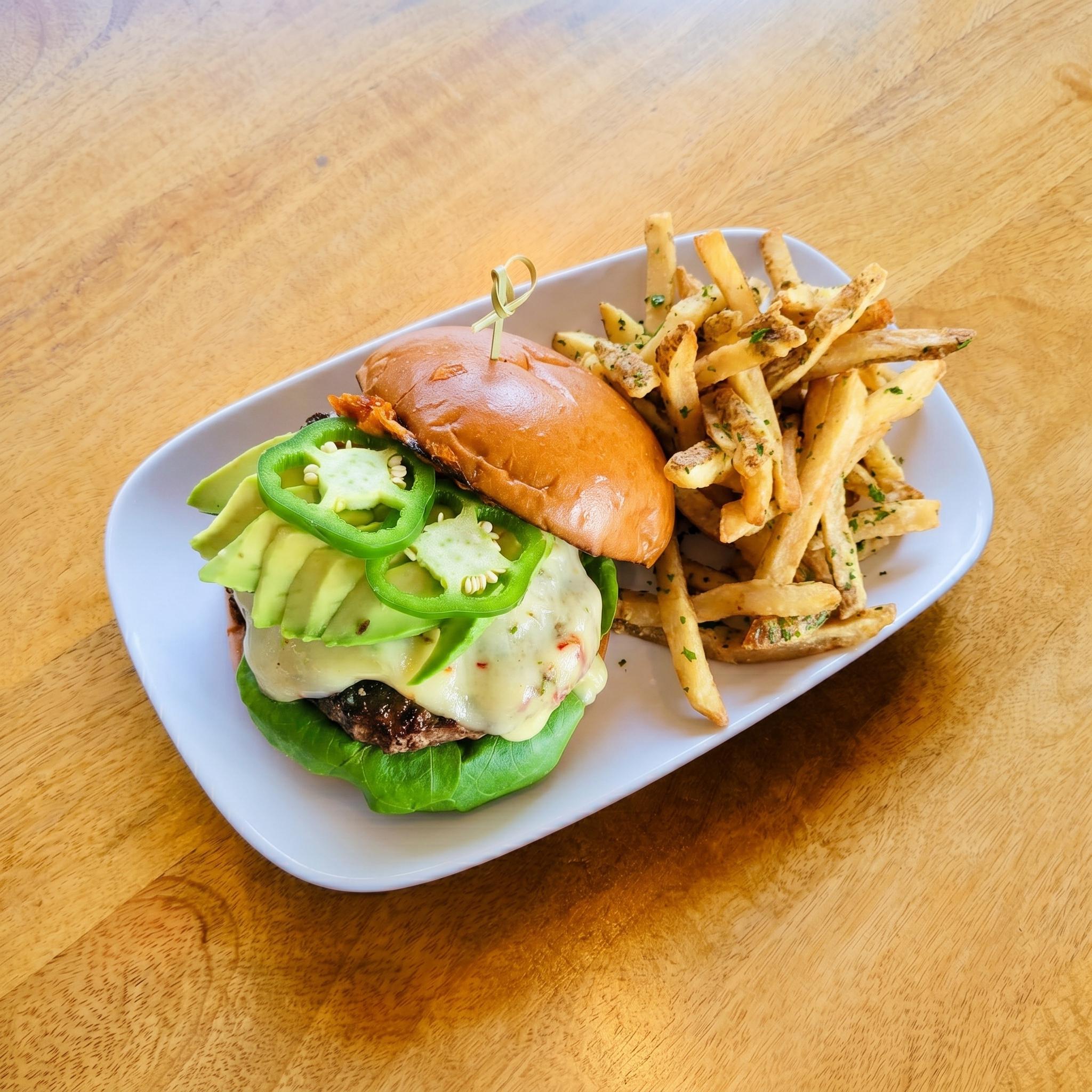 Spicy Avocado Burger.
