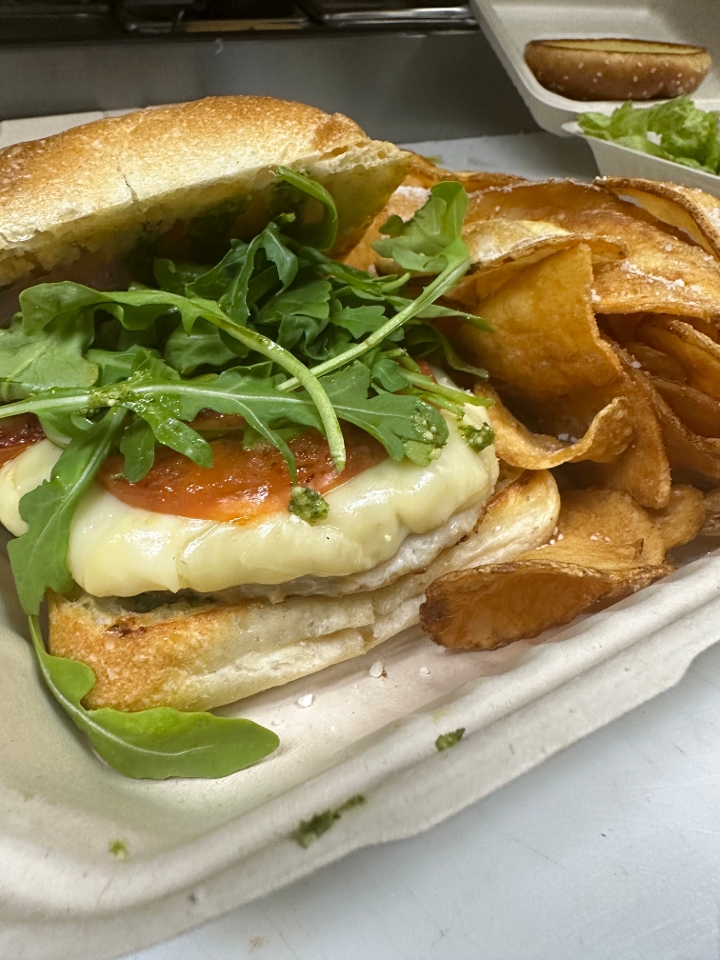 Pesto Turkey Burger **.