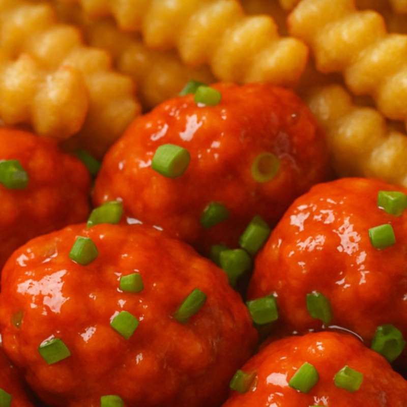 Boneless Wings & Fries.