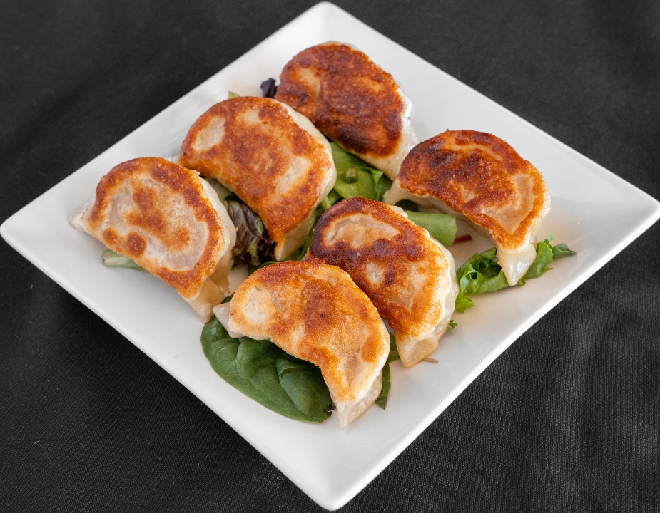 Pan Fried Pork Dumplings.