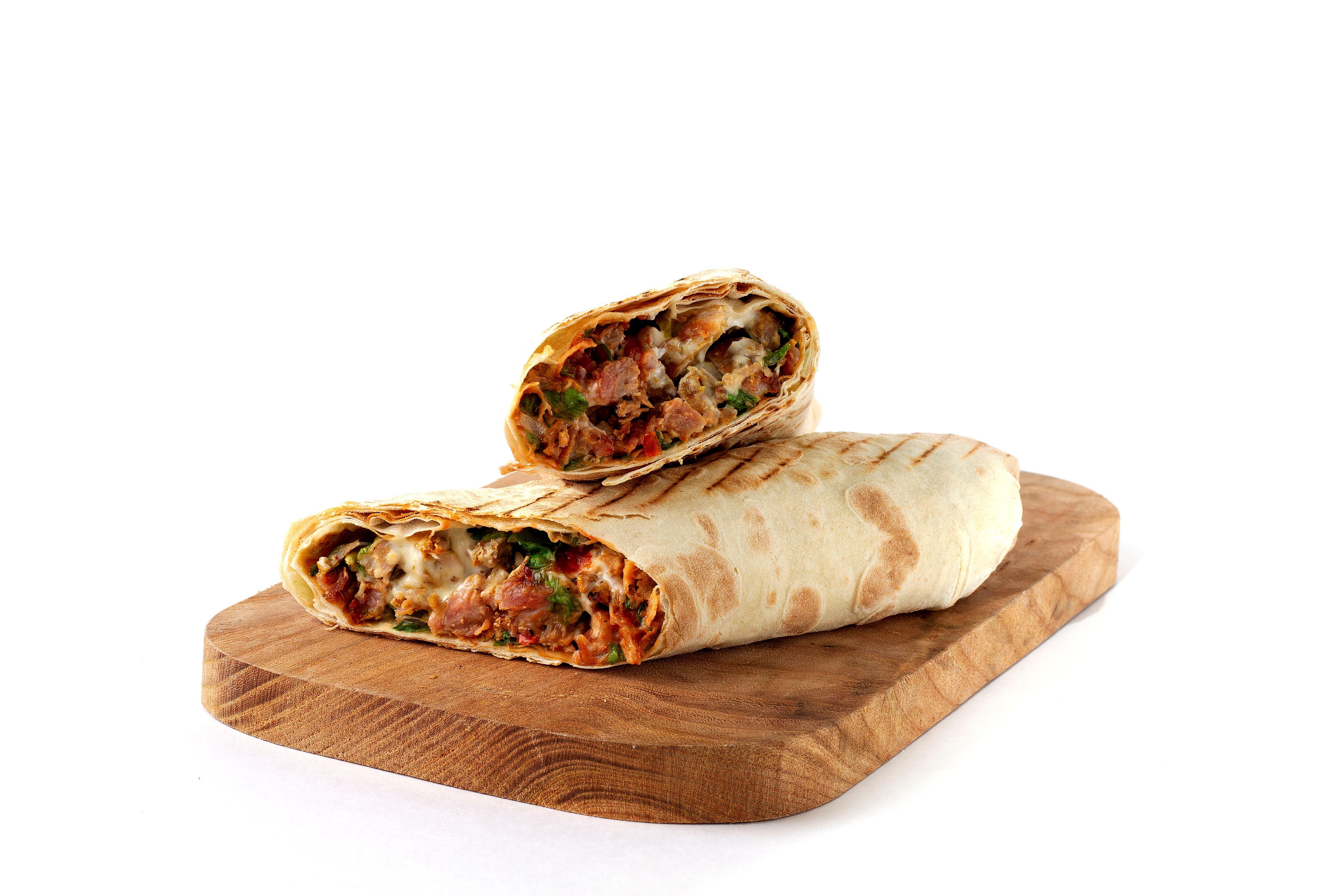Chicken Kabob Tabouli Wrap.