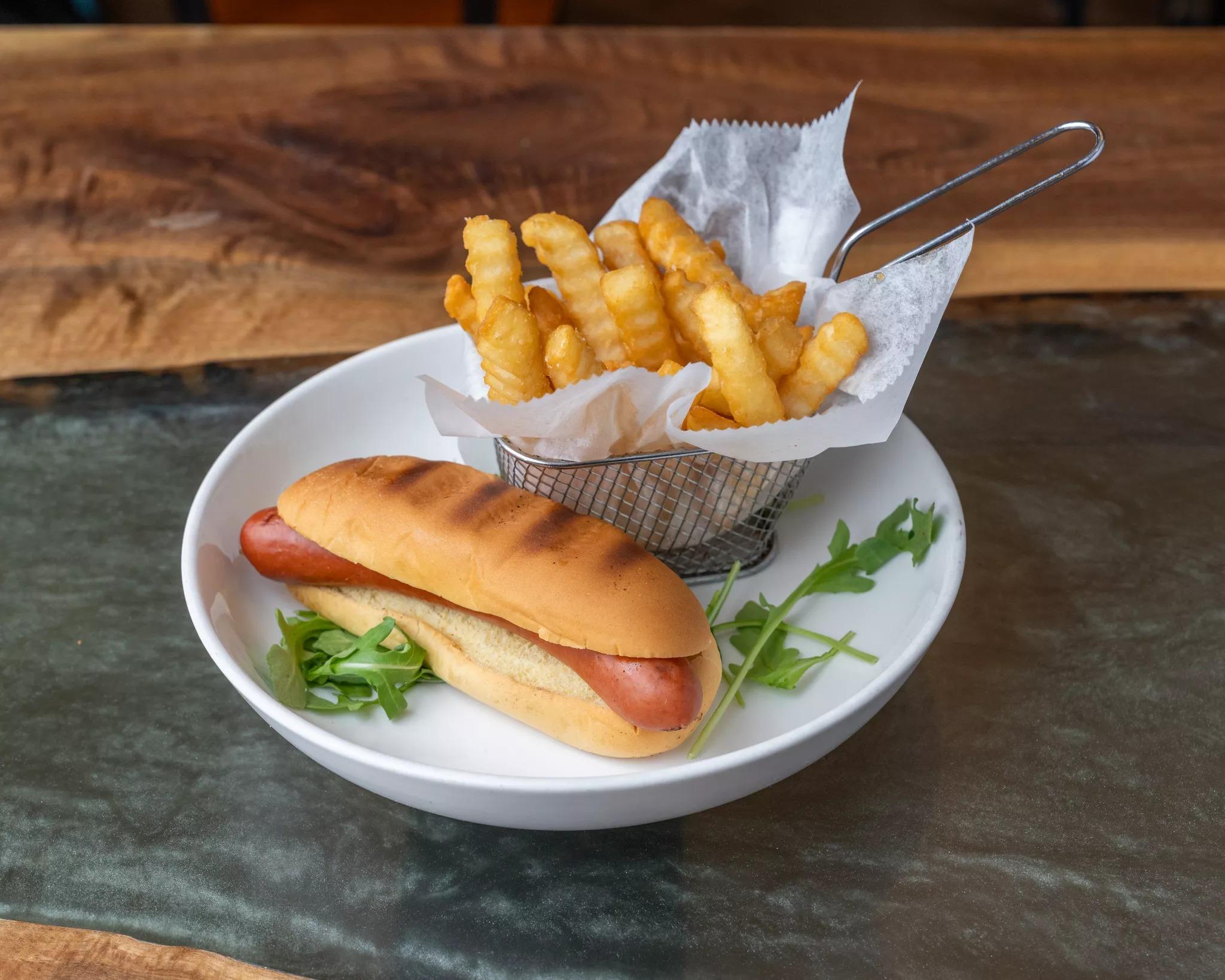 Grilled All Beef Hot Dog.