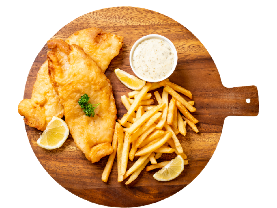 Fish & Chips 2 Pcs. with Fries.