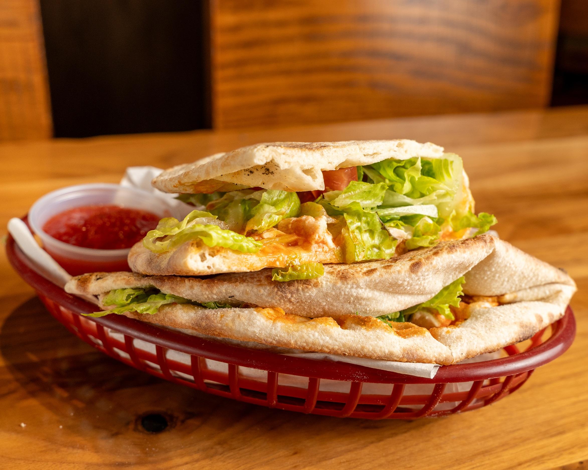 Buffalo Chicken Pita Bread.
