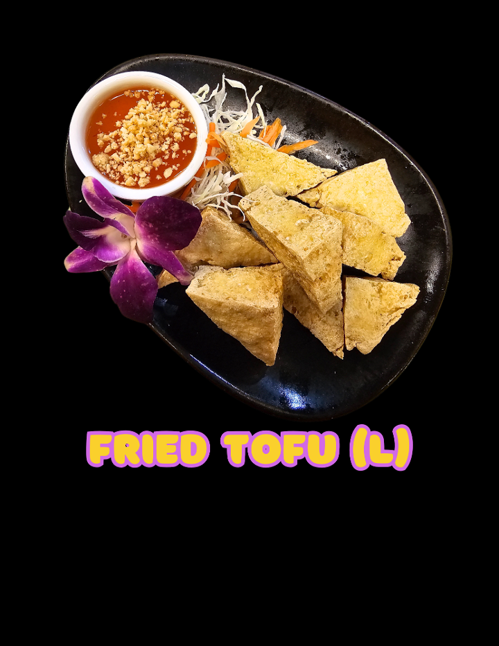 Fried Tofu (L).