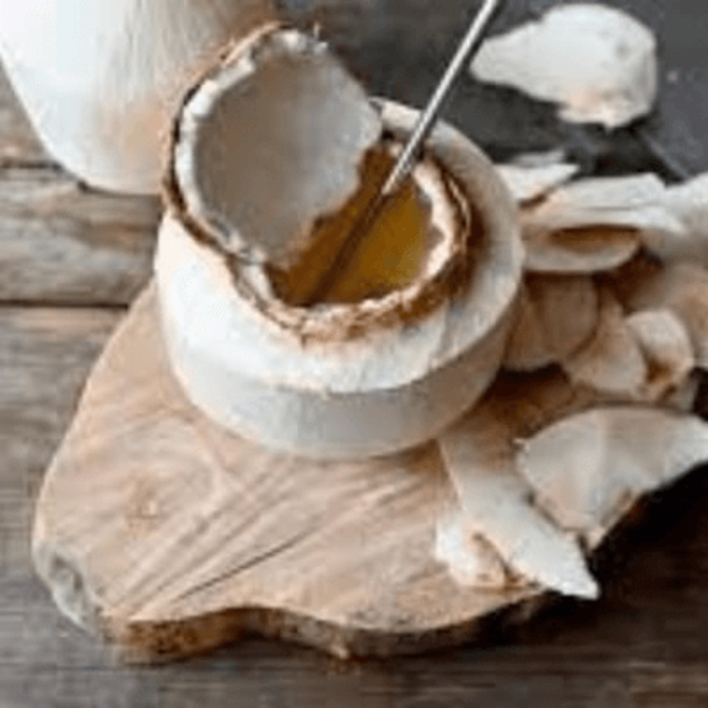 Fresh Cut Coconut Water.