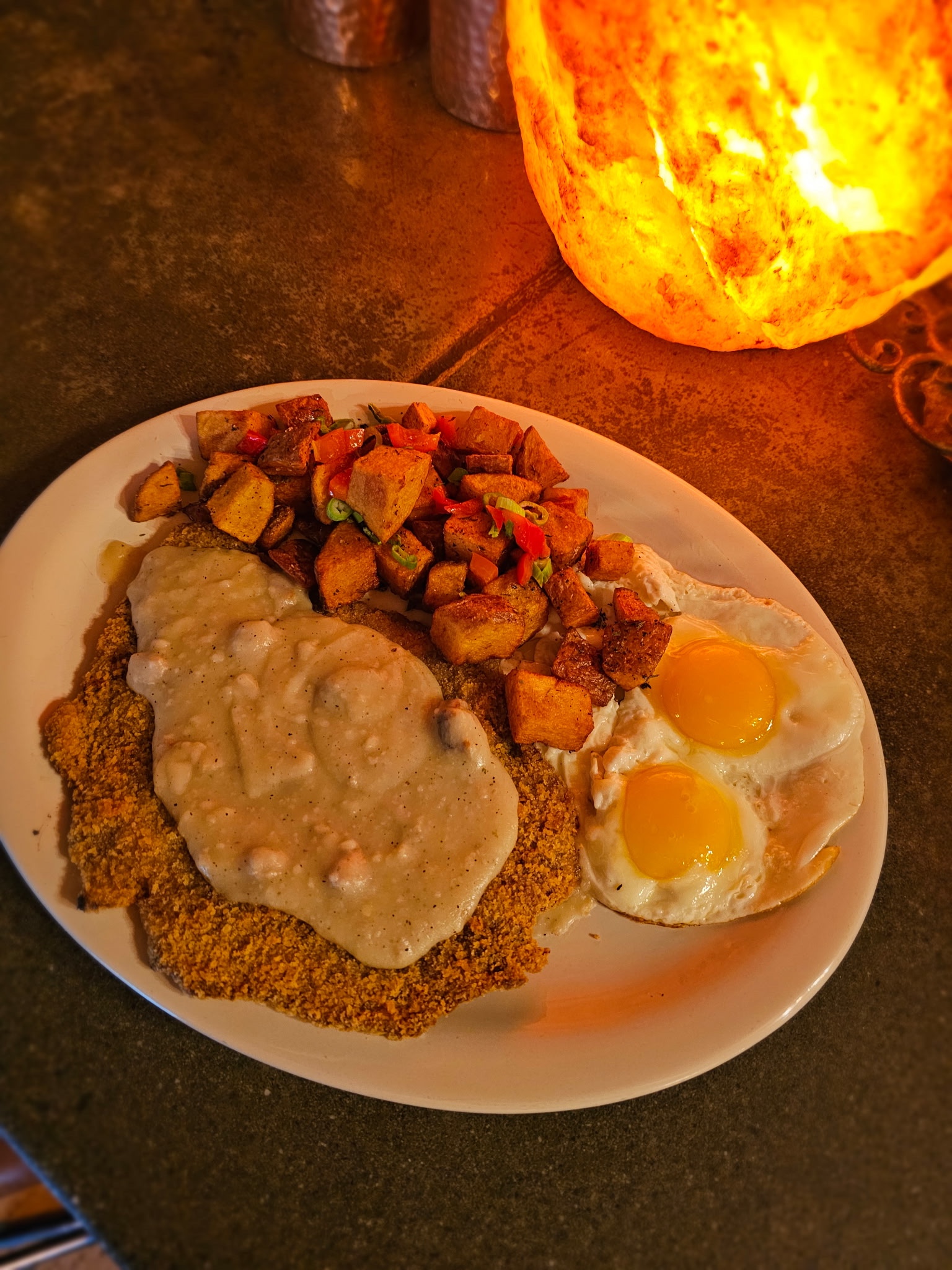 Buttermilk Chicken Fried Steak & Eggs.