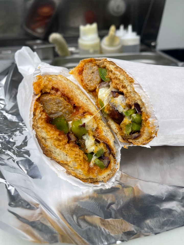 ITALIAN SAUSAGE SUBMARINE.
