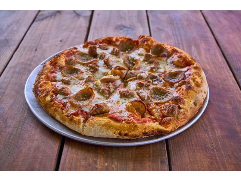 Sausage & Cheese Pizza.