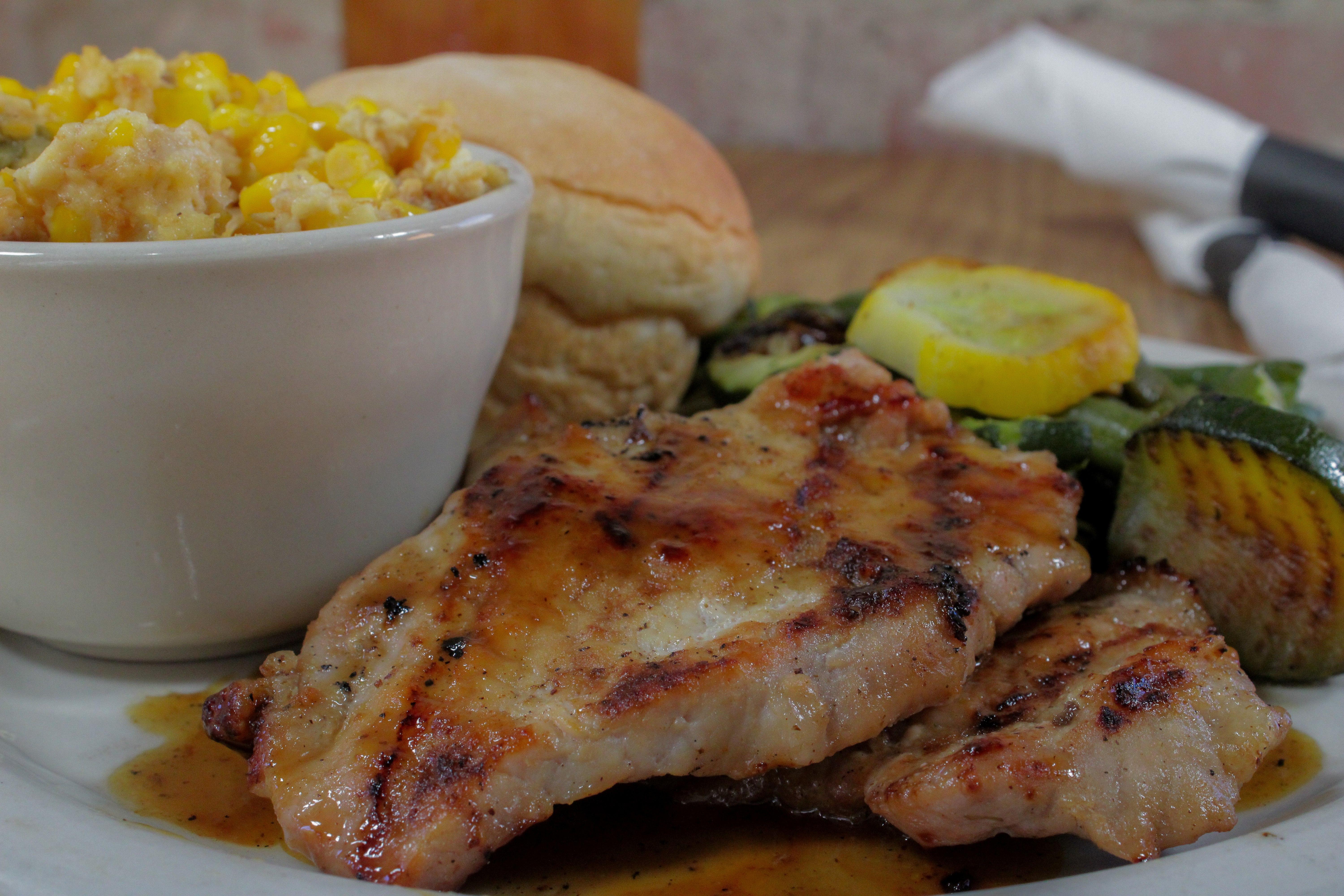 Bourbon Glazed Pork Chops.