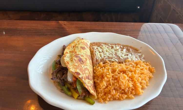 Dinner fajita quesadilla.