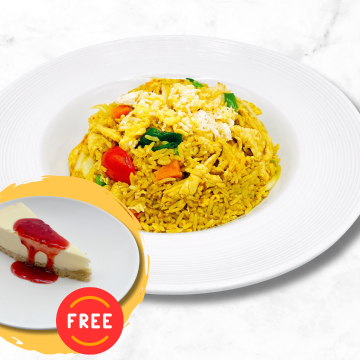 Yellow Curry Fried Rice (with FREE New York Cheesecake).