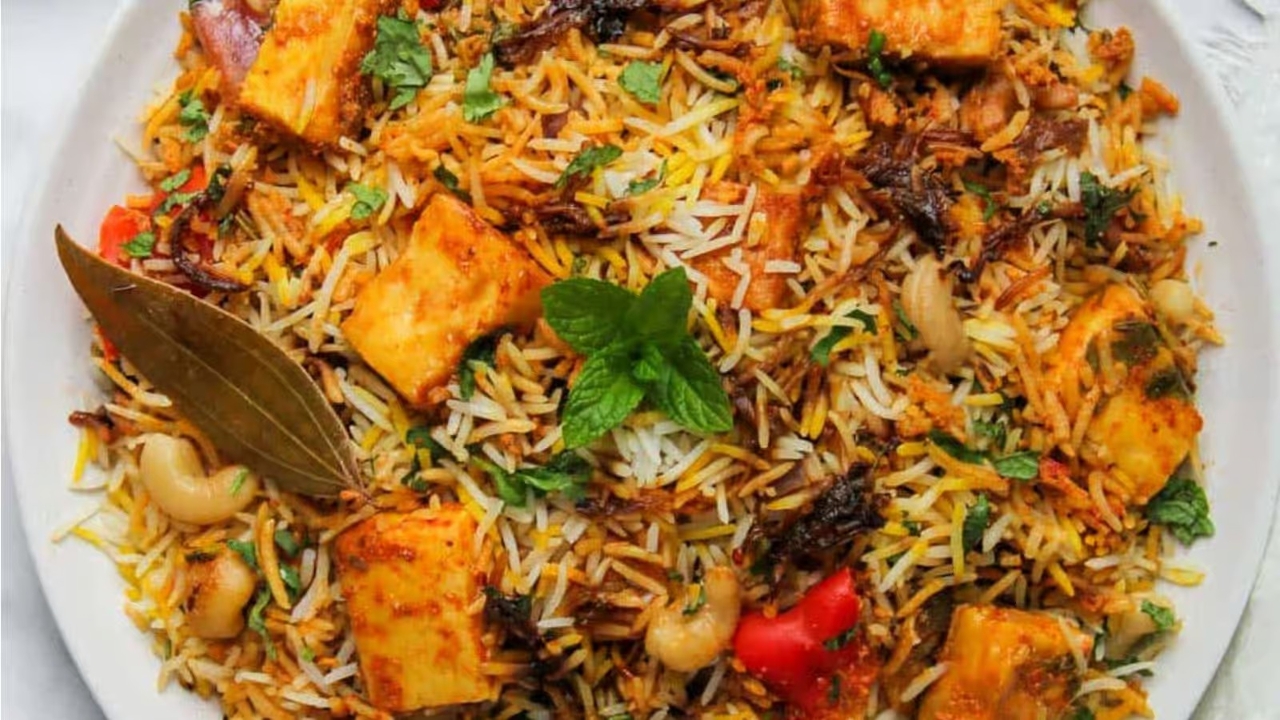 Paneer Biryani.
