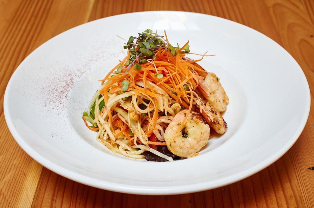 Papaya Salad Grilled Shrimp.