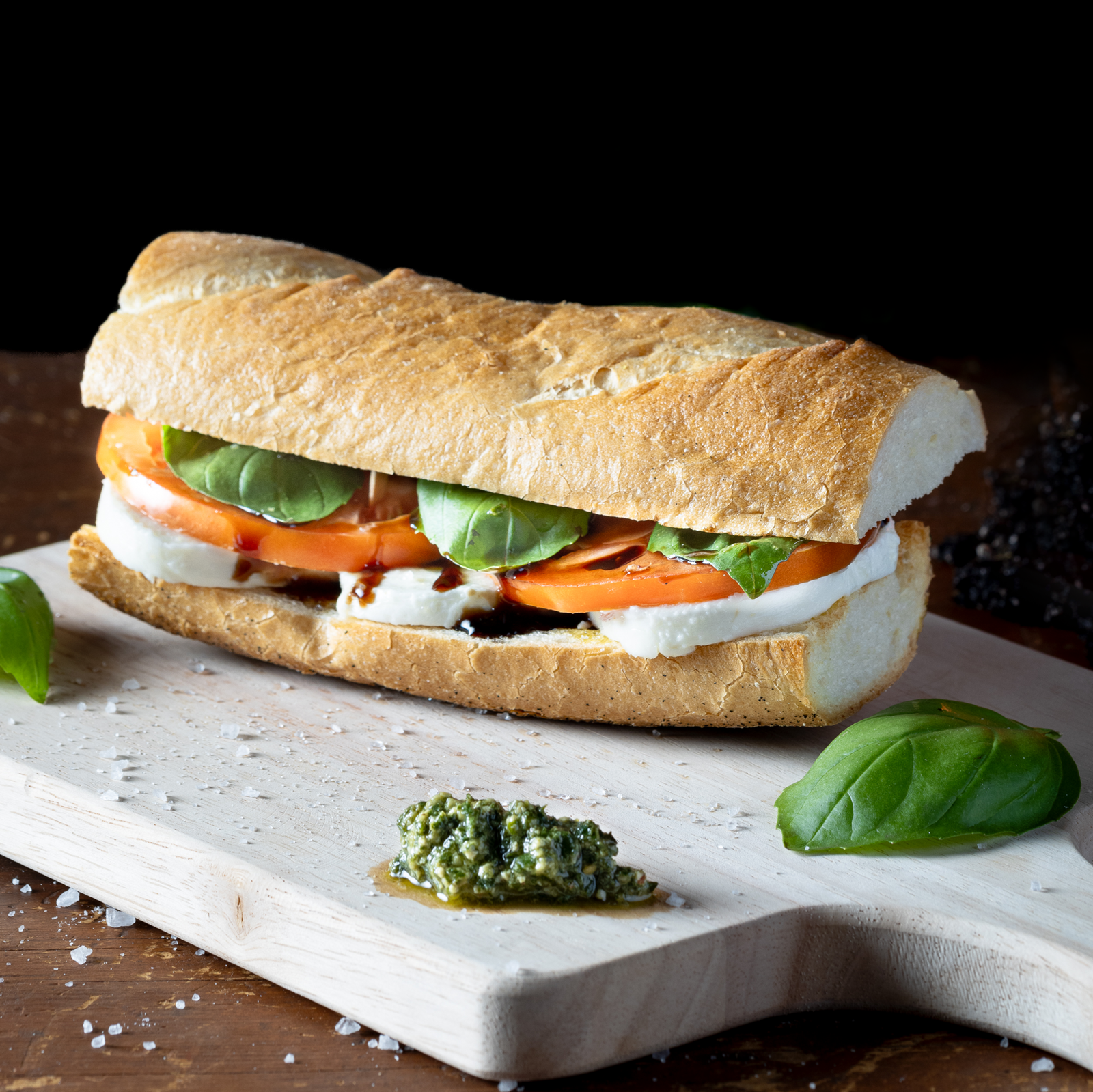 Caprese sandwich.