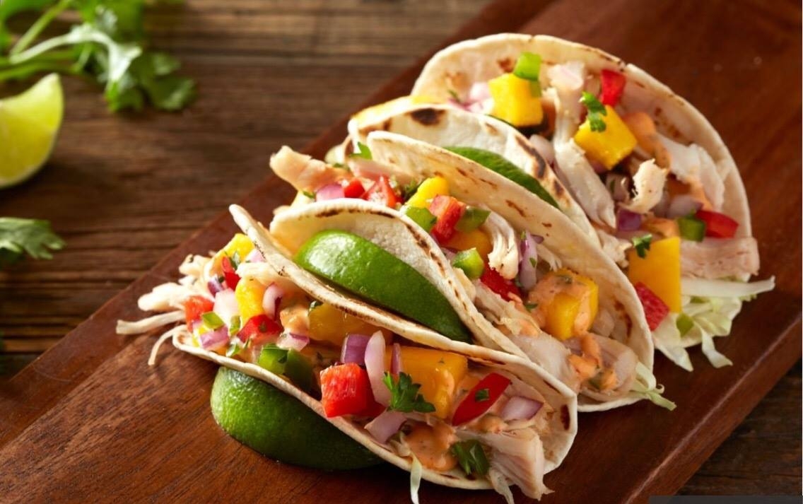 2 Tacos, Rice & Beans and a Drink.