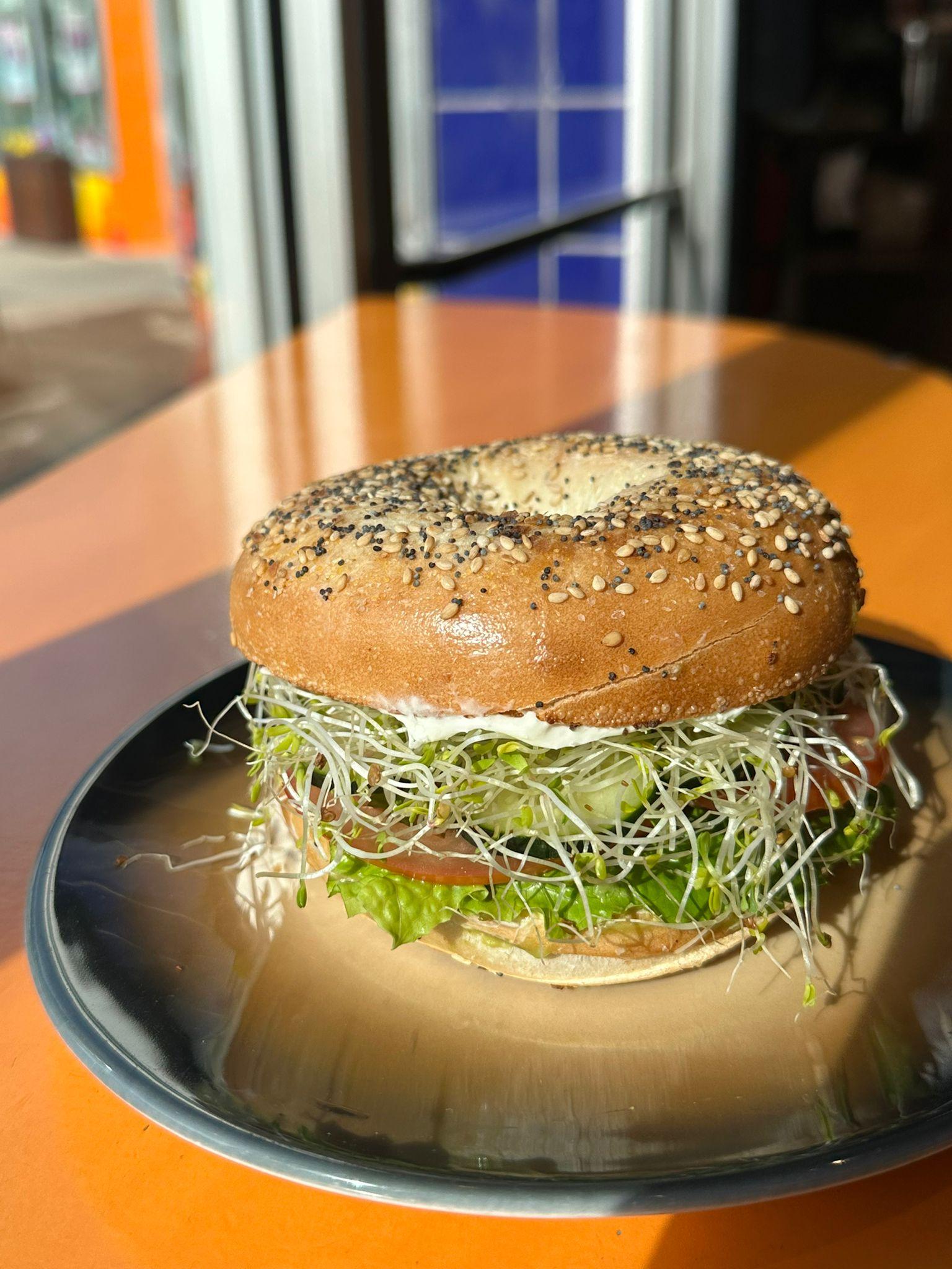 Very Veggie Bagel Sandwich.