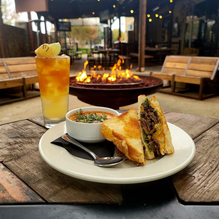 Grilled Cheese with Short Rib.