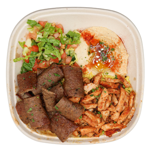 Mixed Shawarma and Gyro Plate.