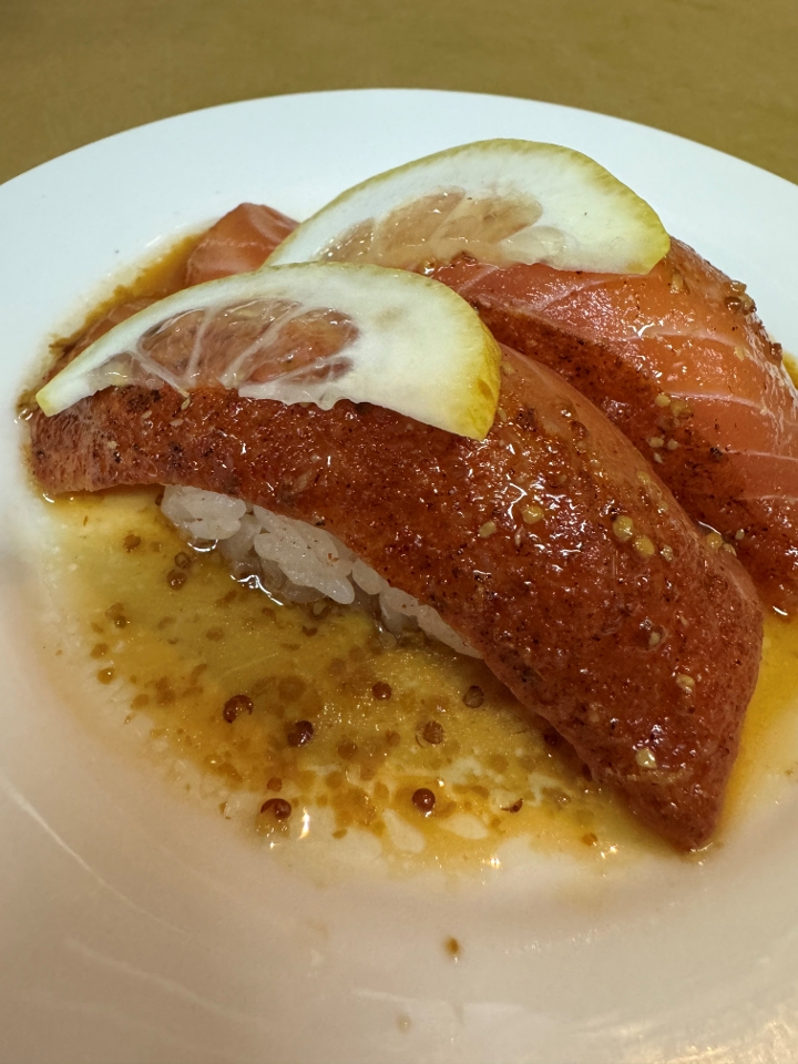 Peppered Salmon with Lemon.