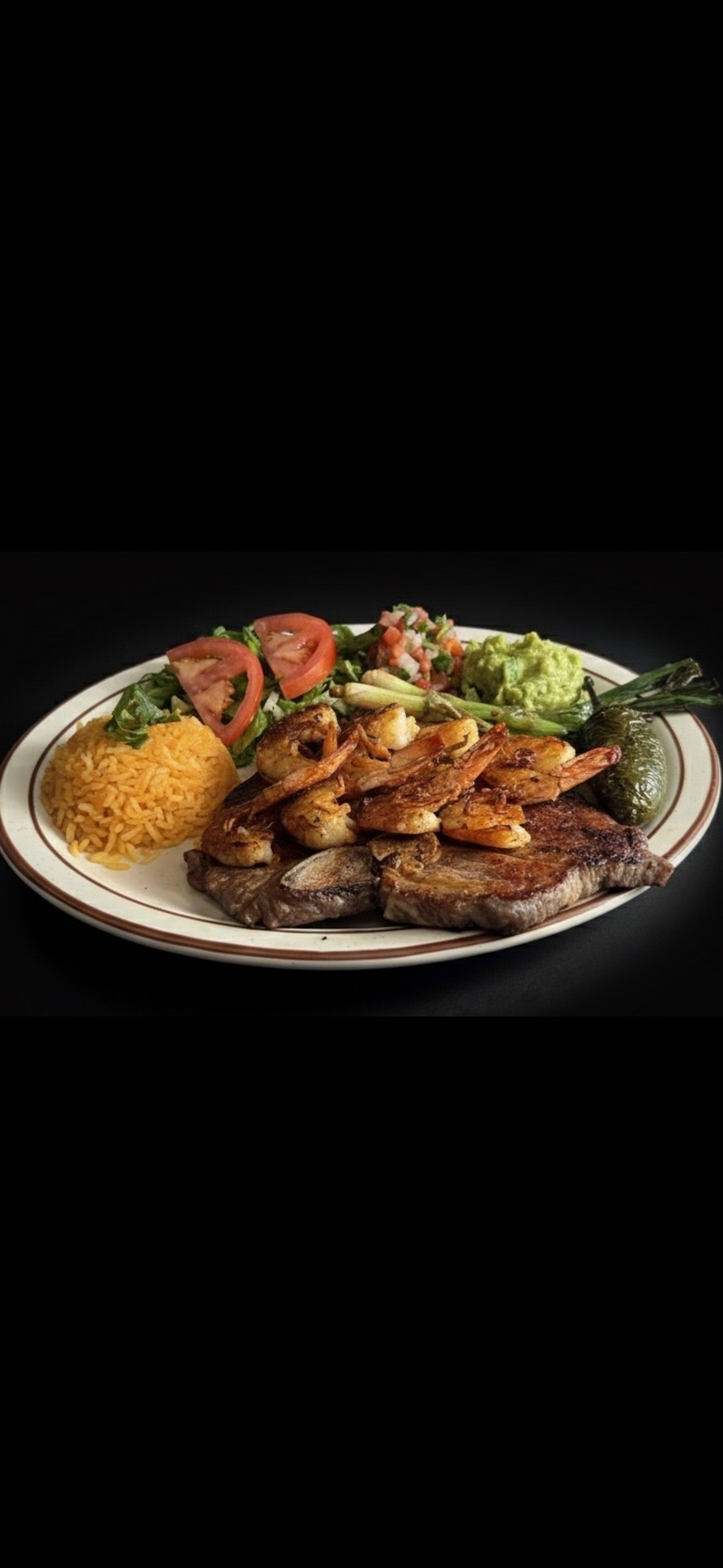 T Bone & Shrimp.