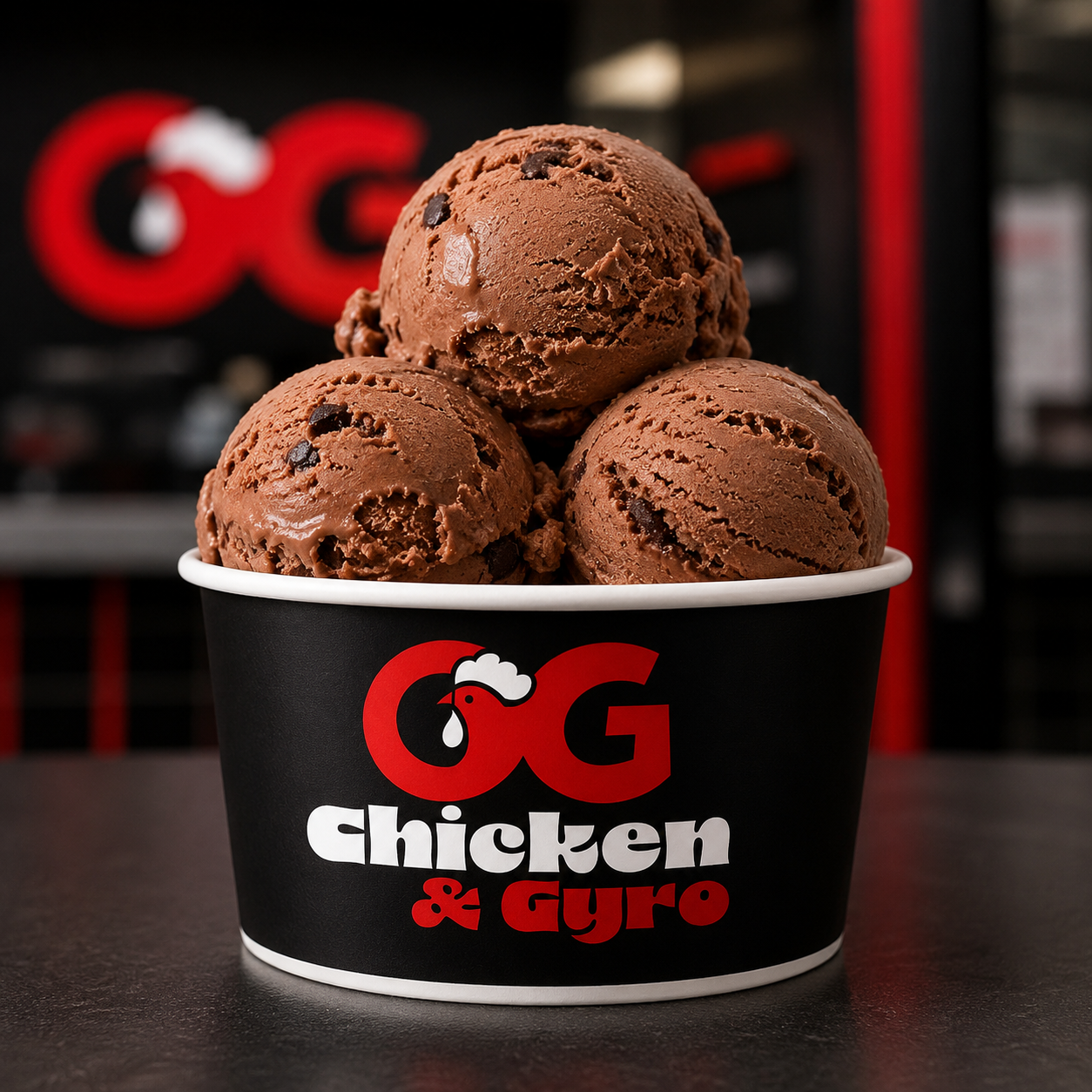 Chocolate Ice Cream.