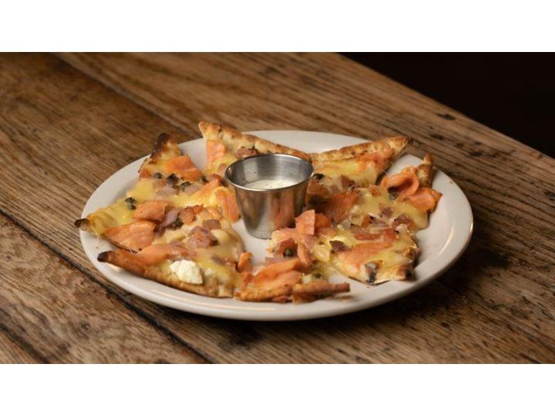 Salmon & Caper Flatbread.