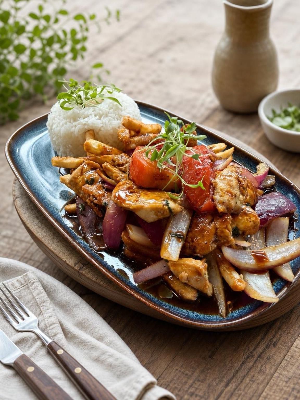 Pollo Saltado.