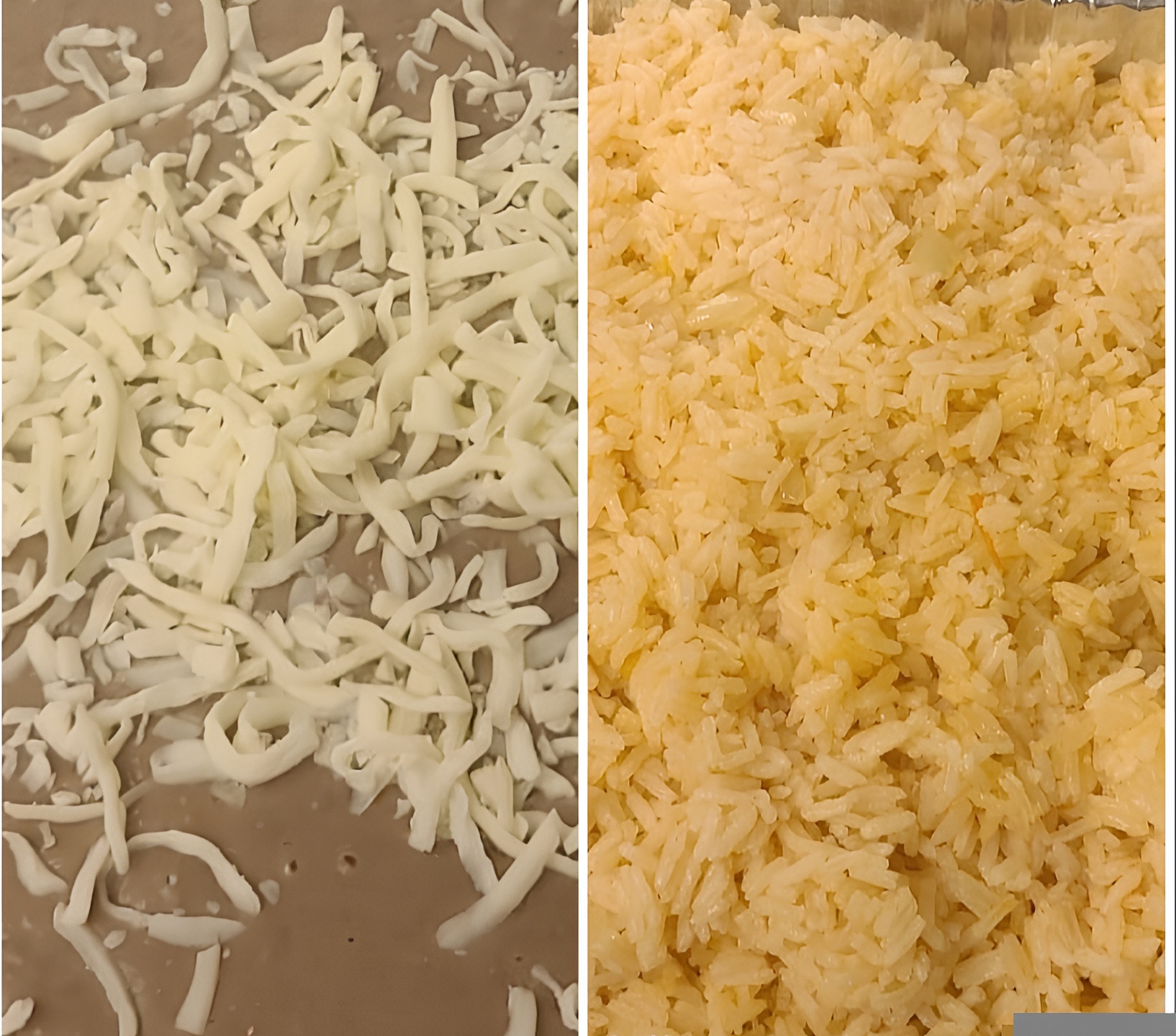 Trays of Refried Beans and Rice (2).