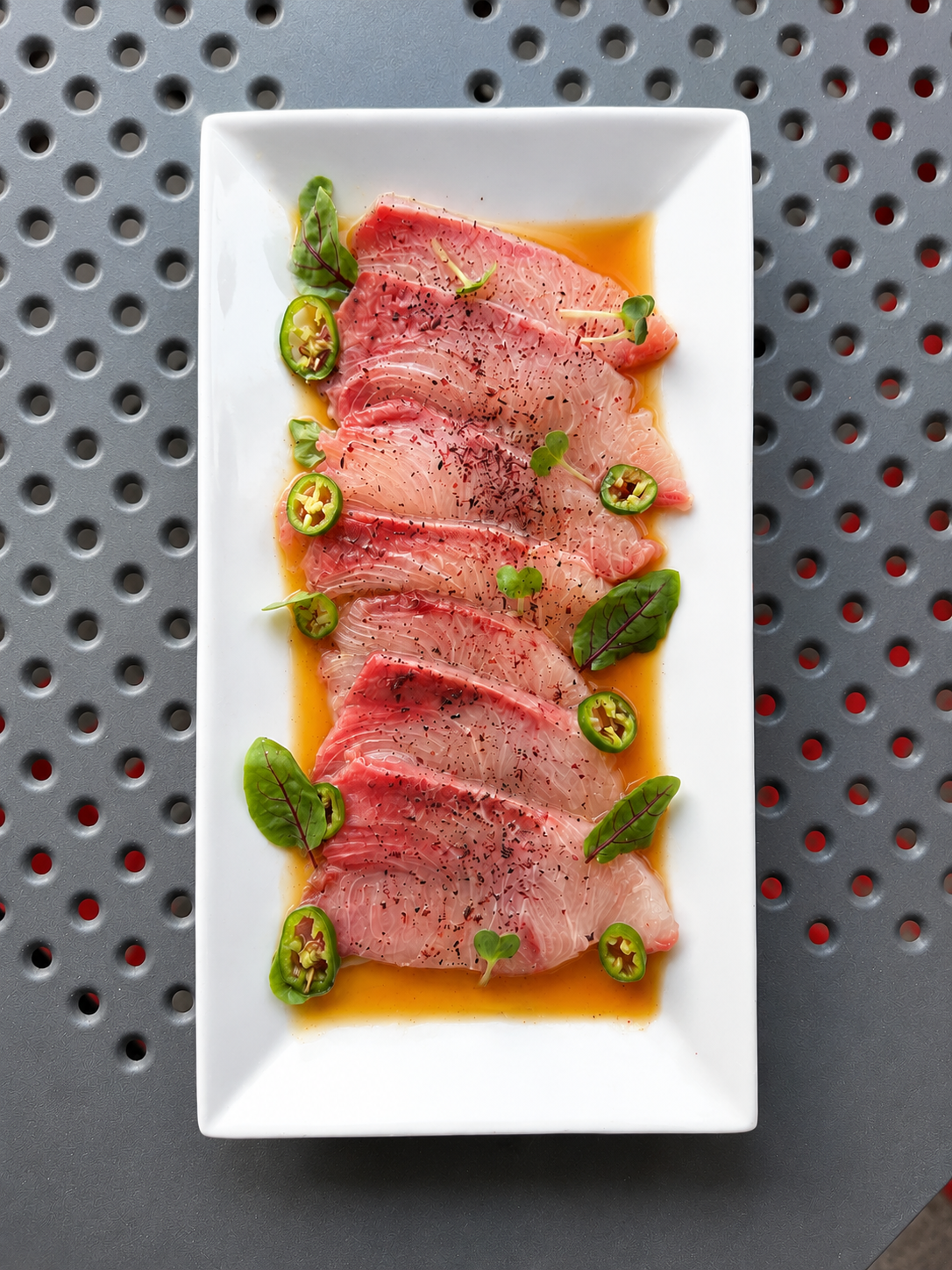 Hamachi Crudo.