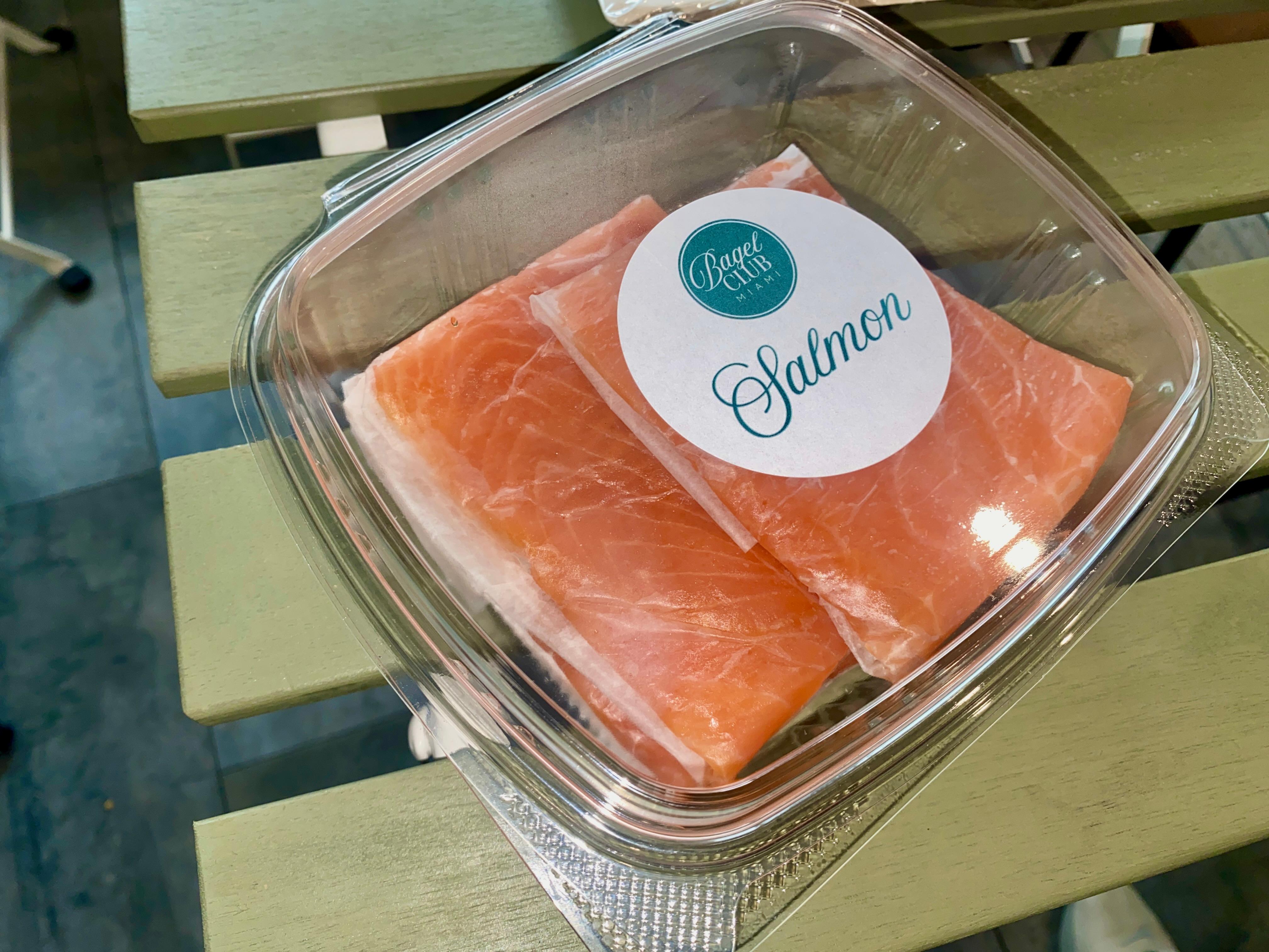 ½ POUND SMOKED SALMON (serves 4).