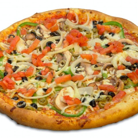 Vegetarian Feast Gourmet Pizza.
