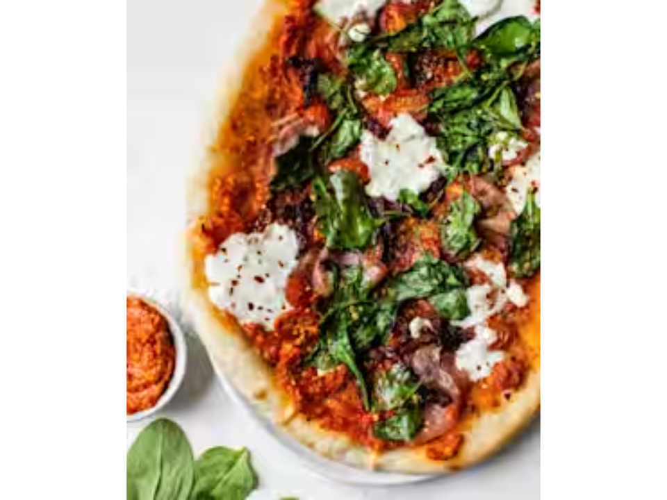 Veggie Sun Dried Tomato Garlic Pesto Pizza 16".