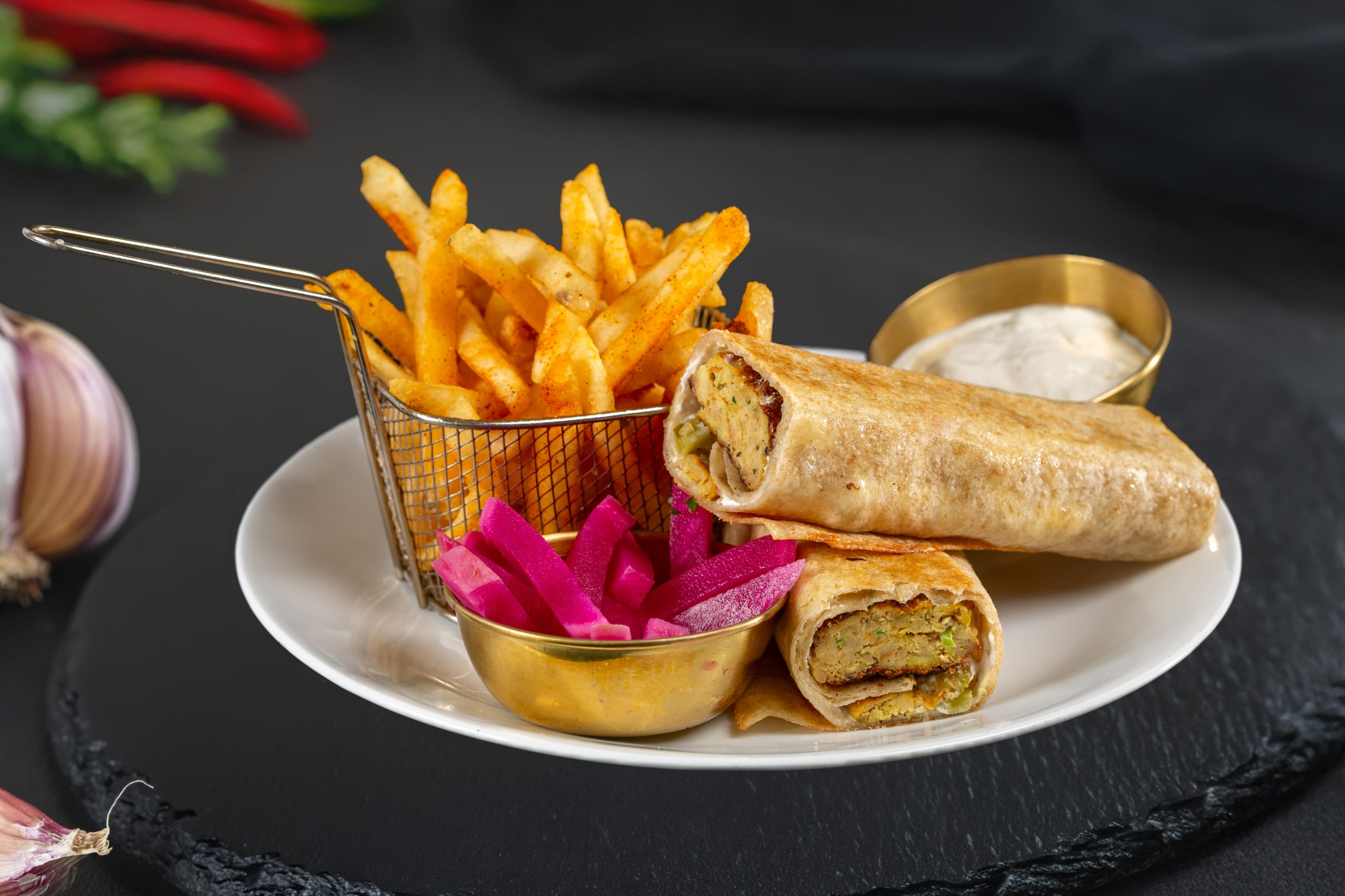 Falafel Mix Sandwich / ساندويش فلافل مشكل.